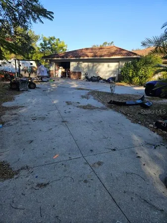 a view of a house with a patio