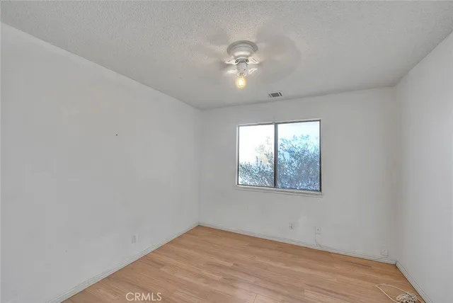 a view of a chandelier in a room