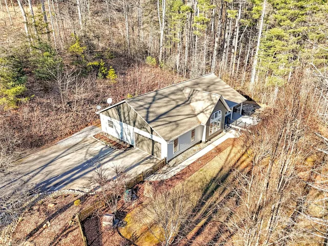 a view of a balcony with a bench
