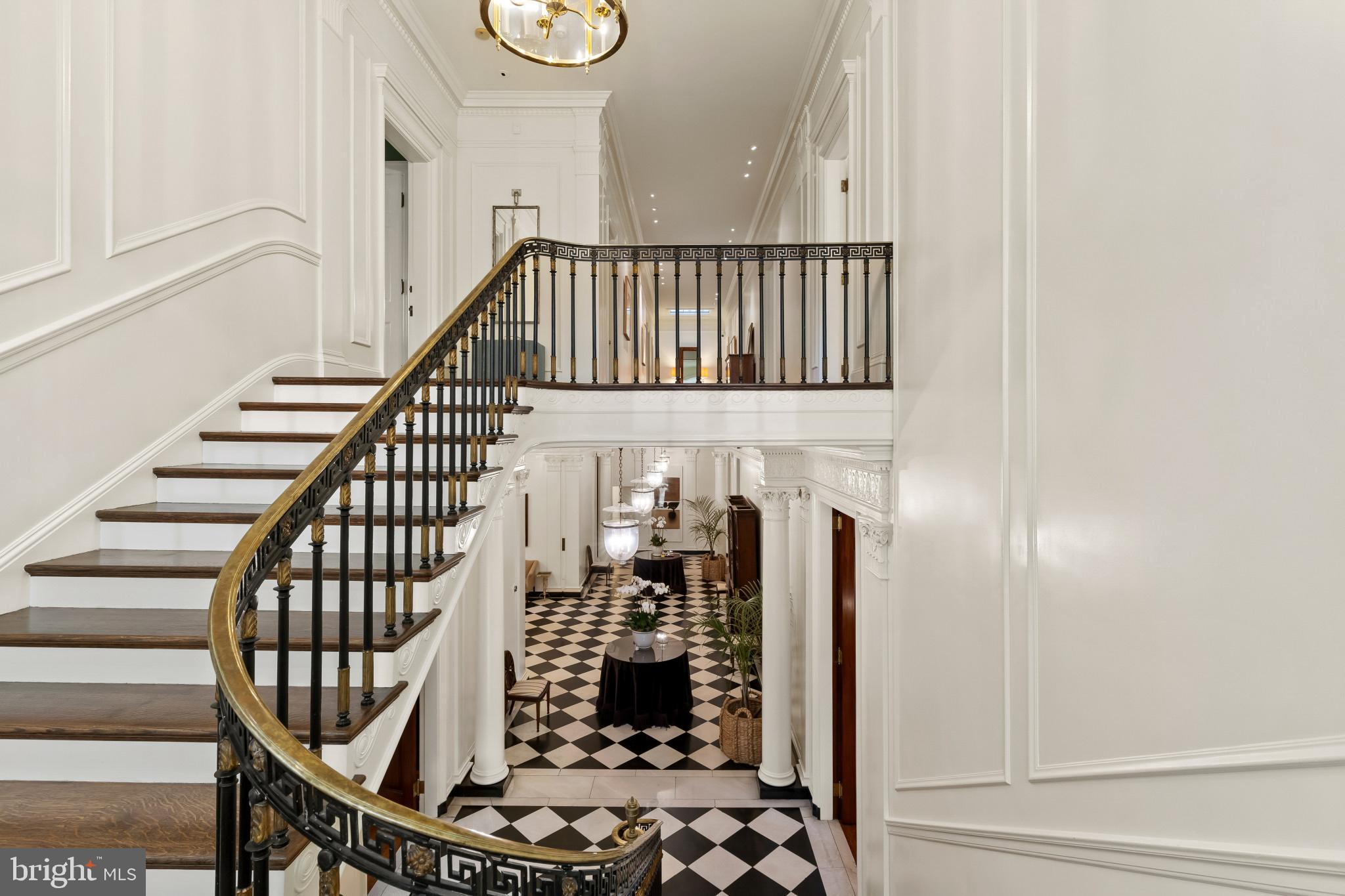 15 Charlcote Place Baltimore, MD 21218 - Photo 33 of 68 Foyer with Distinct Marble Floors and Staircase