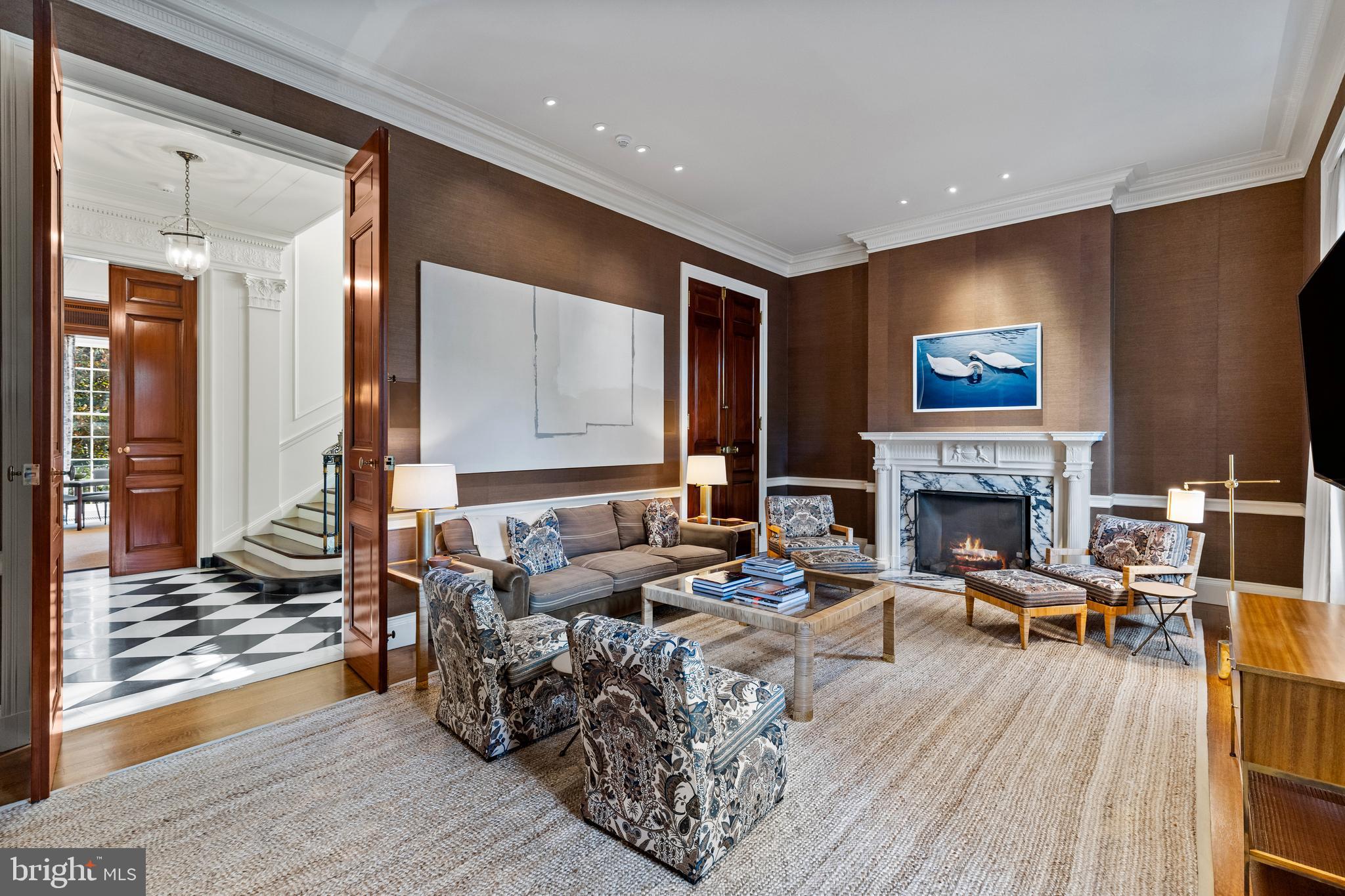 15 Charlcote Place Baltimore, MD 21218 - Photo 34 of 68 a living room with furniture fireplace and flat screen tv