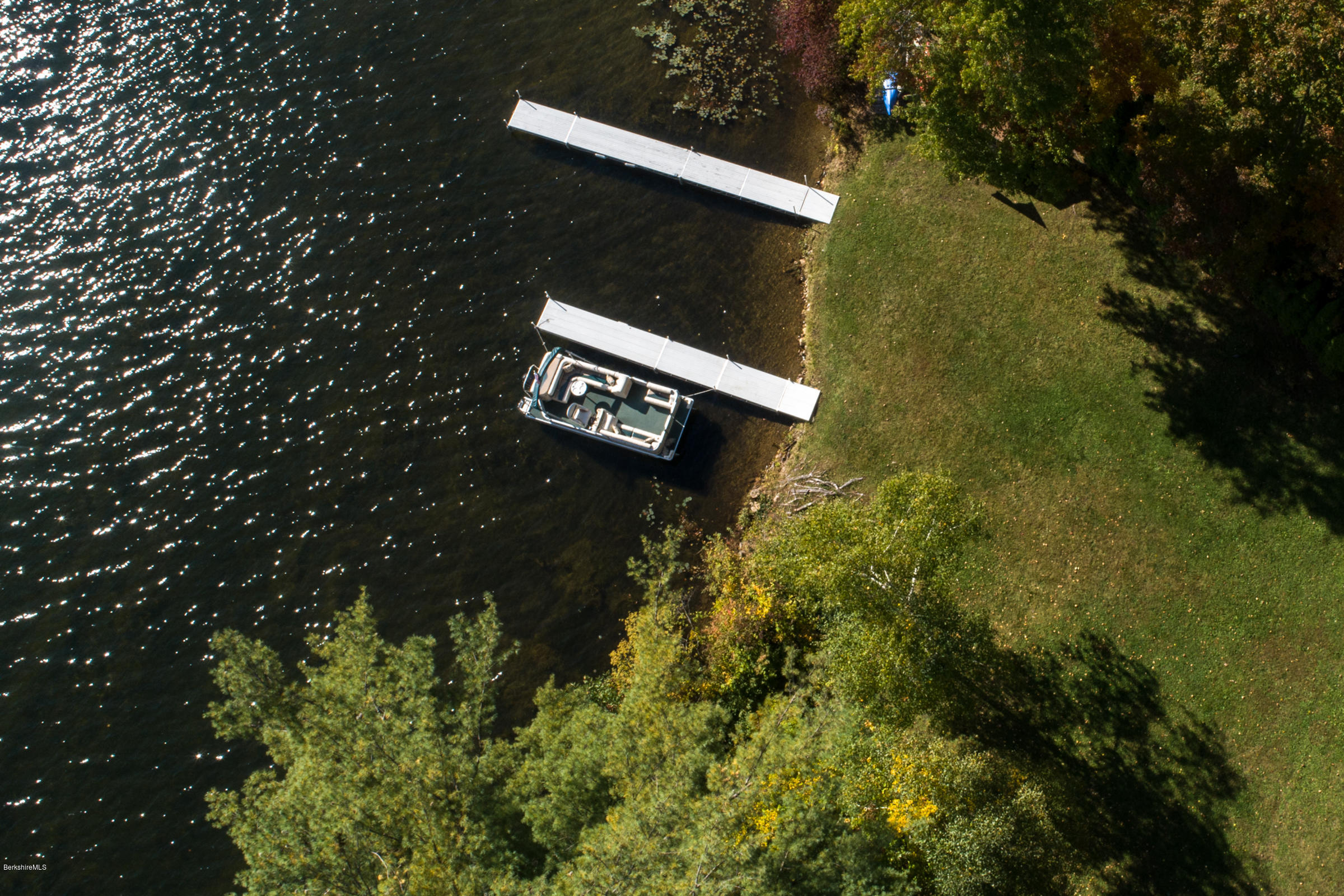8 Laurel Banks Road Monterey, MA 01230 - Photo 25 of 28 ARIAL OF LAWN AND DOCKS