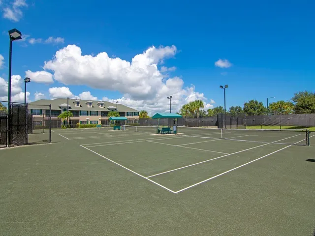 a view of a tennis court