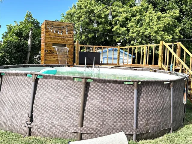 a view of outdoor space with seating area