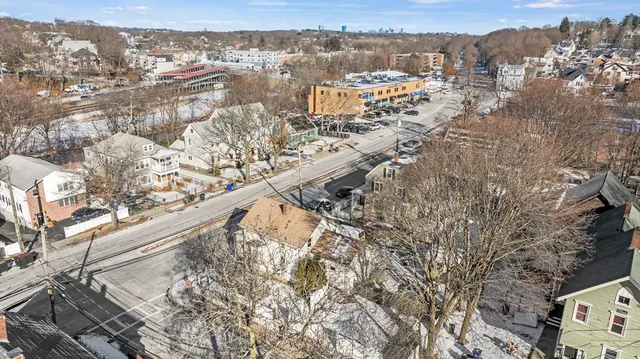 a view of city and mountain