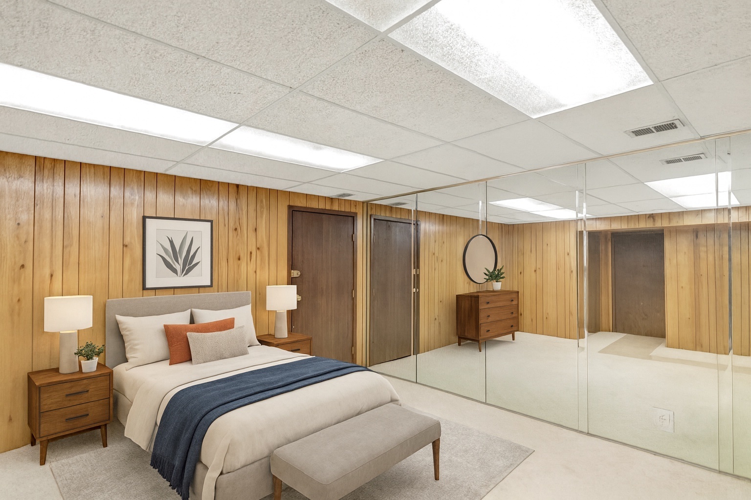 512 Forest Drive Addison, IL 60101 - Photo 47 of 61 a spacious bedroom with a large bed and a table