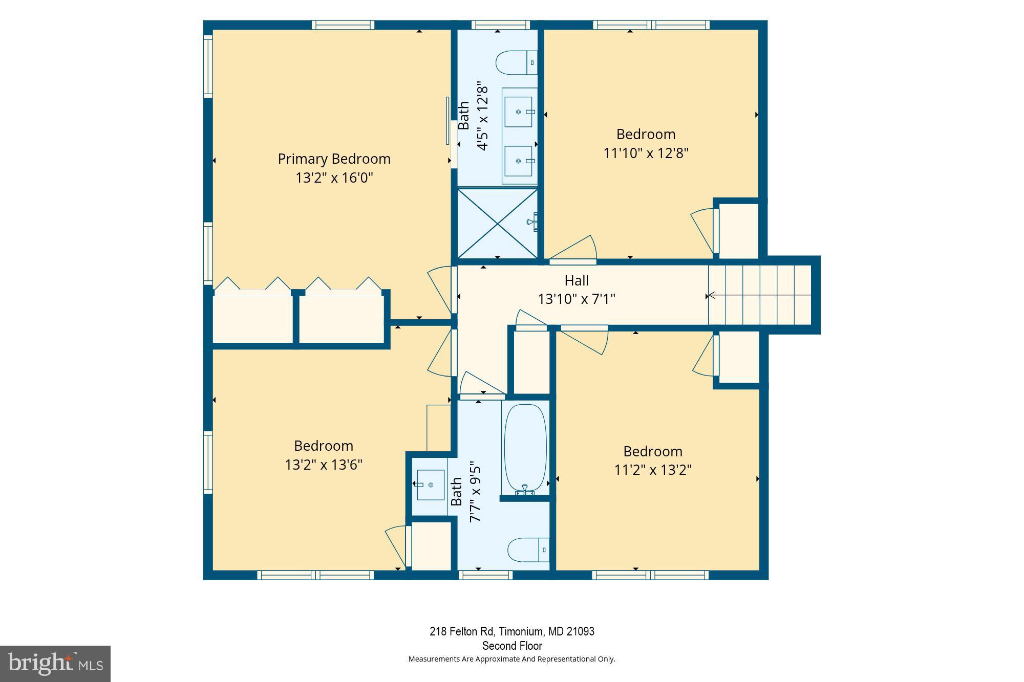 218 Felton Road Lutherville-Timonium, MD 21093 - Photo 53 of 55 Upper level floor plan