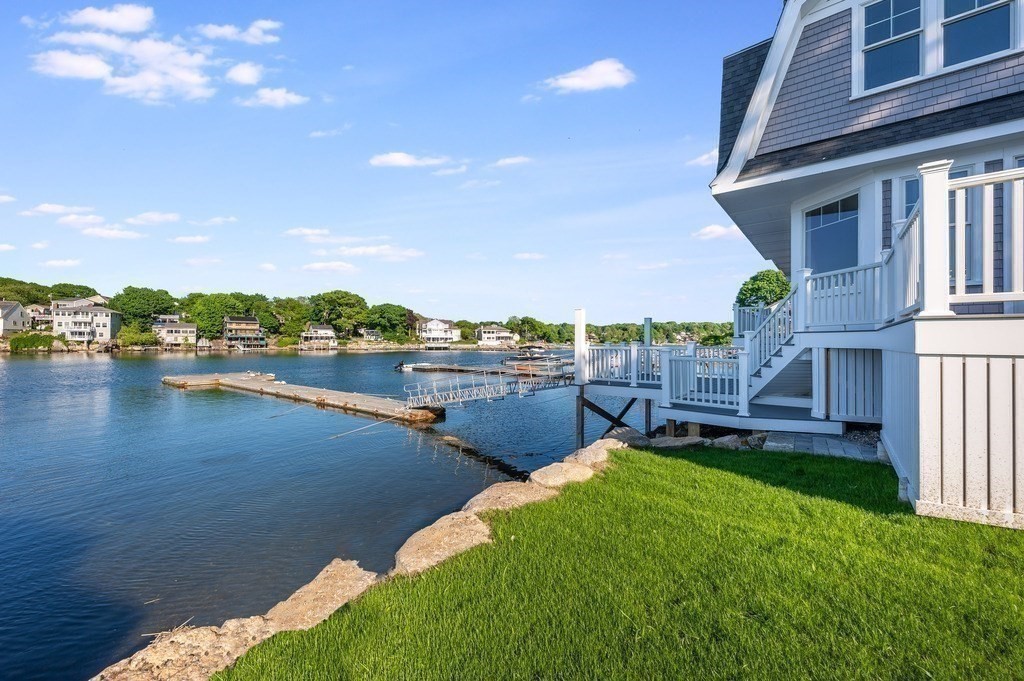 8 Riverside Road Gloucester, MA 01930 - Photo 37 of 40 a view of a lake with a house swimming pool and outdoor space