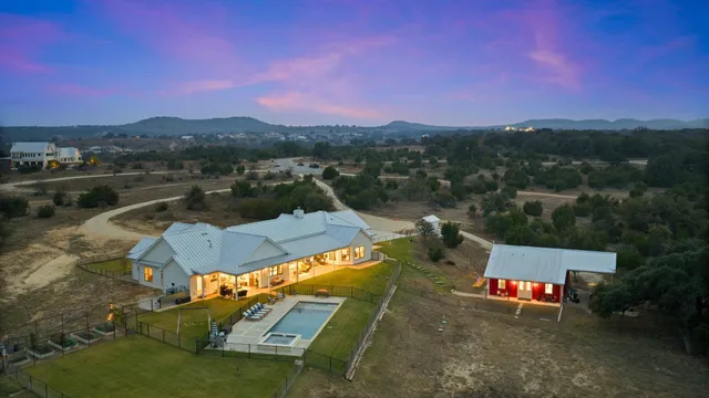 a view of a lake with a houses