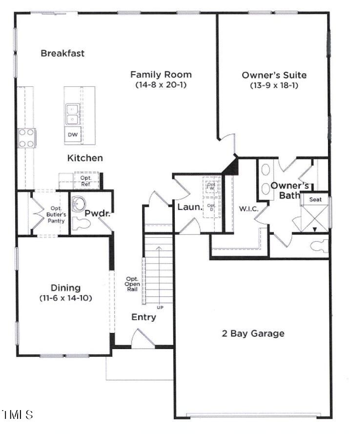 1121 Channel Drop Loop Zebulon, NC 27597 - Photo 2 of 3 SC 355 Middleton 1st floor layout