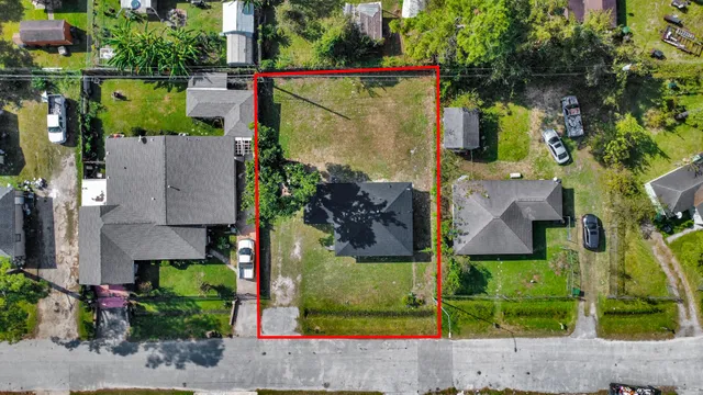 an aerial view of multiple house