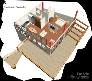 a view of a living room with furniture