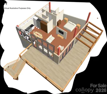 a view of a living room with furniture