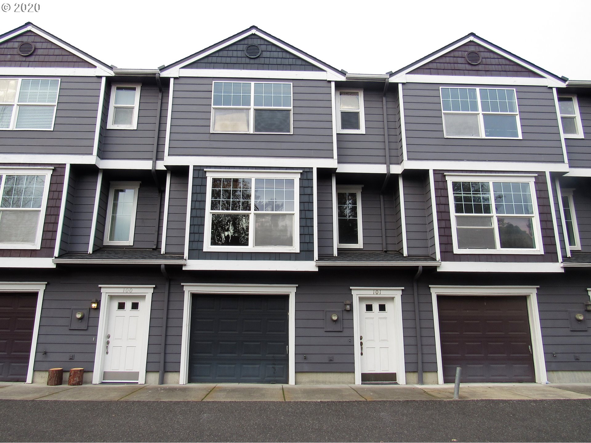 a front view of a house