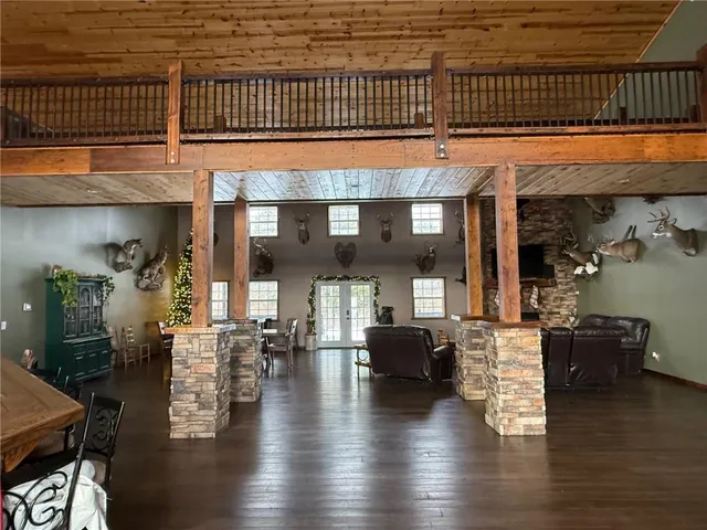 a living room filled with furniture