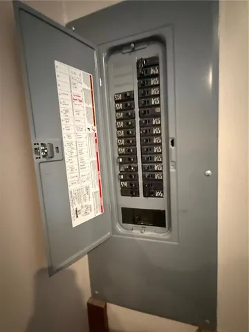 a water heater on the side of a door