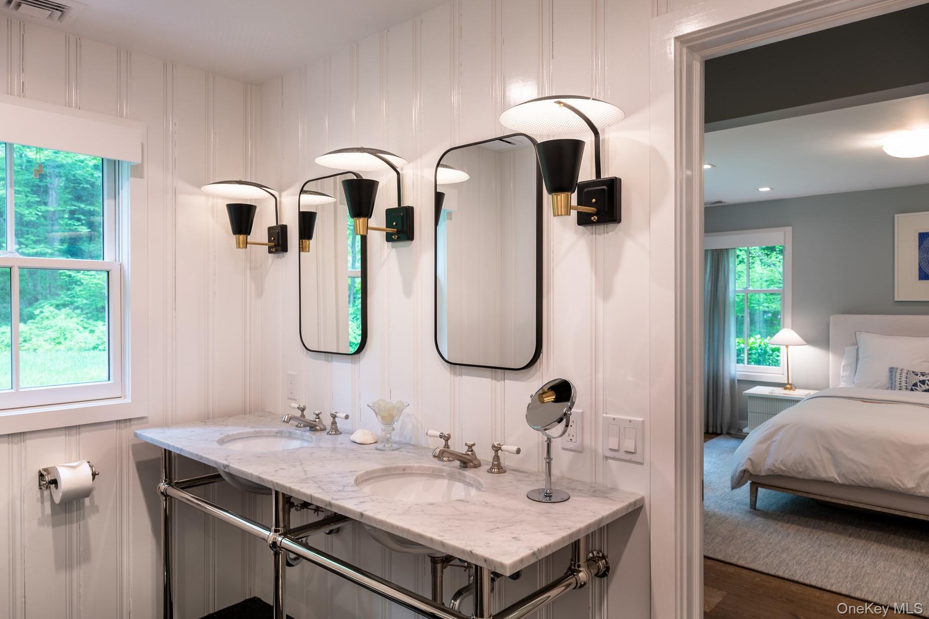 149 Washington Springs Road Palisades, NY 10964 - Photo 14 of 31 a en suite bathroom with double sink and a mirror