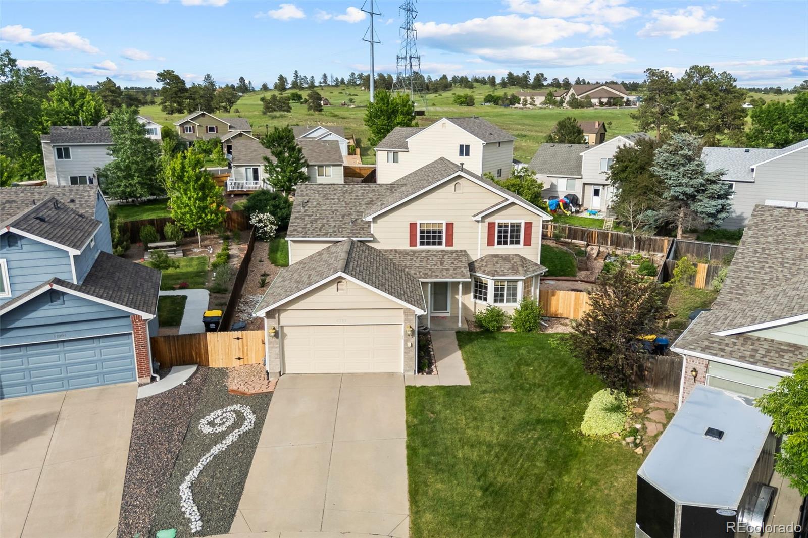 11100 Callaway Court Parker, CO 80138 - Photo 29 of 39 an aerial view of a house