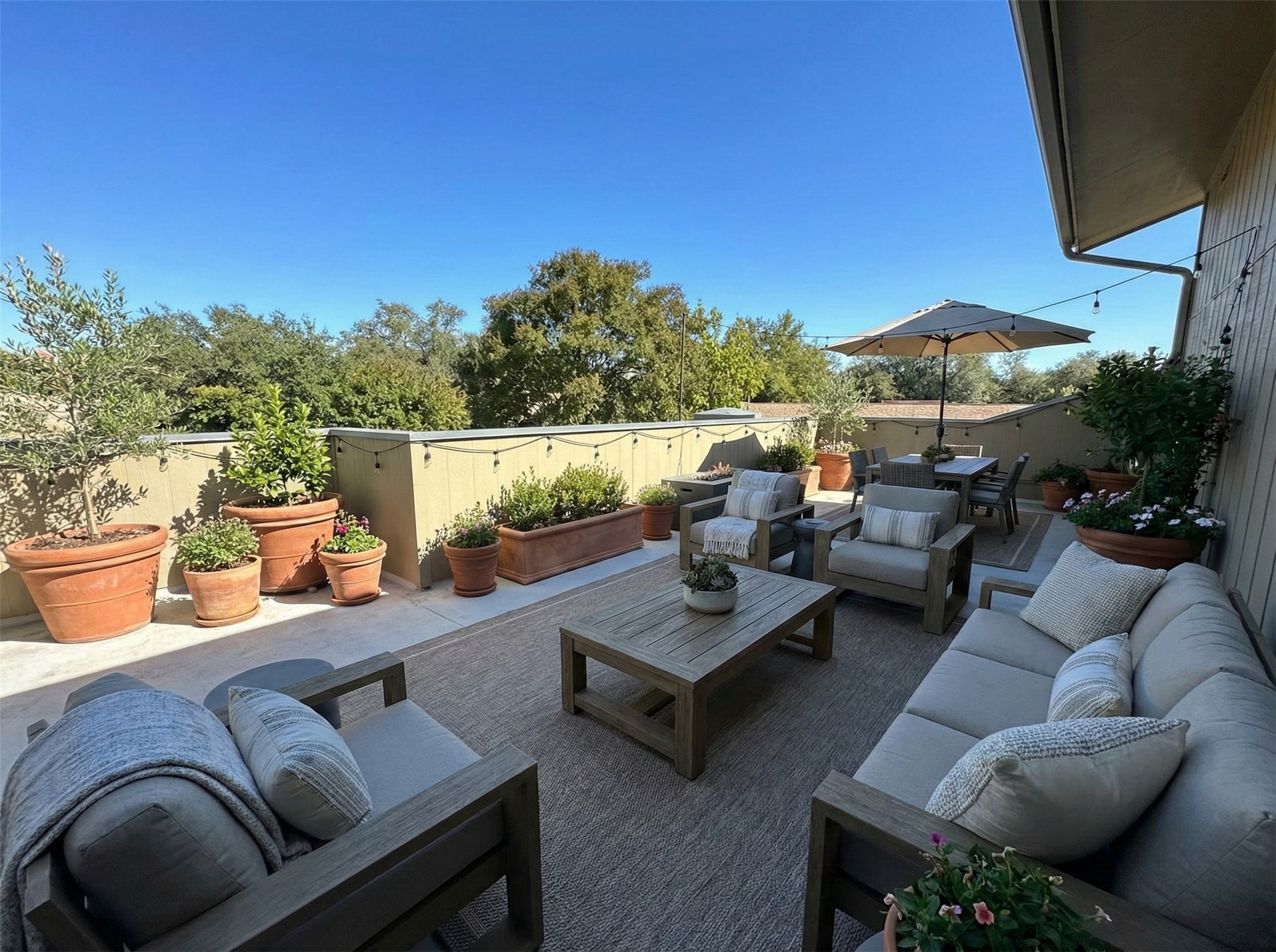 8111 Middle Court Austin, TX 78759 - Photo 35 of 38 Virtually staged by AI. This is the patio space off the bedroom upstairs.