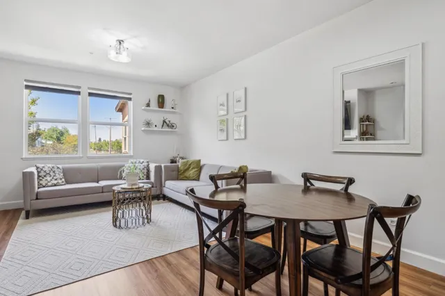 a view of a livingroom and dining room