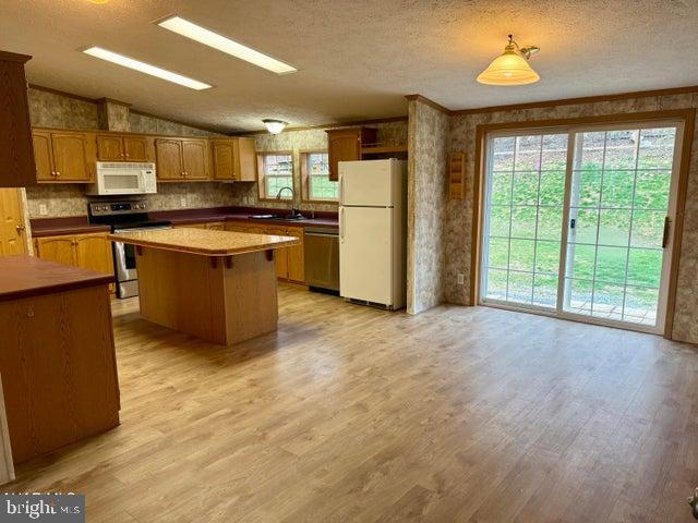 192 Northern Pine Road Hopewell, PA 16650 - Photo 10 of 66 a kitchen with stainless steel appliances granite countertop a refrigerator a sink dishwasher and a fireplace