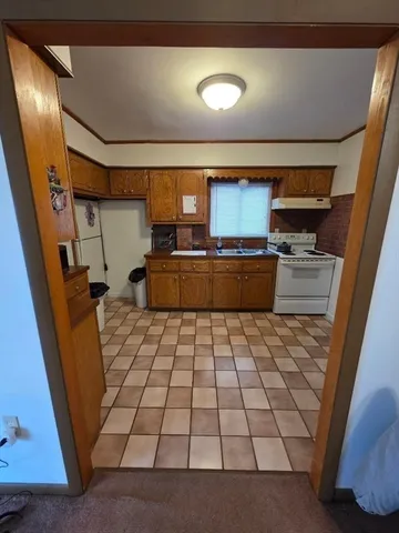 a kitchen with washing machine