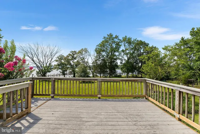 a view of a garden with a house in the background