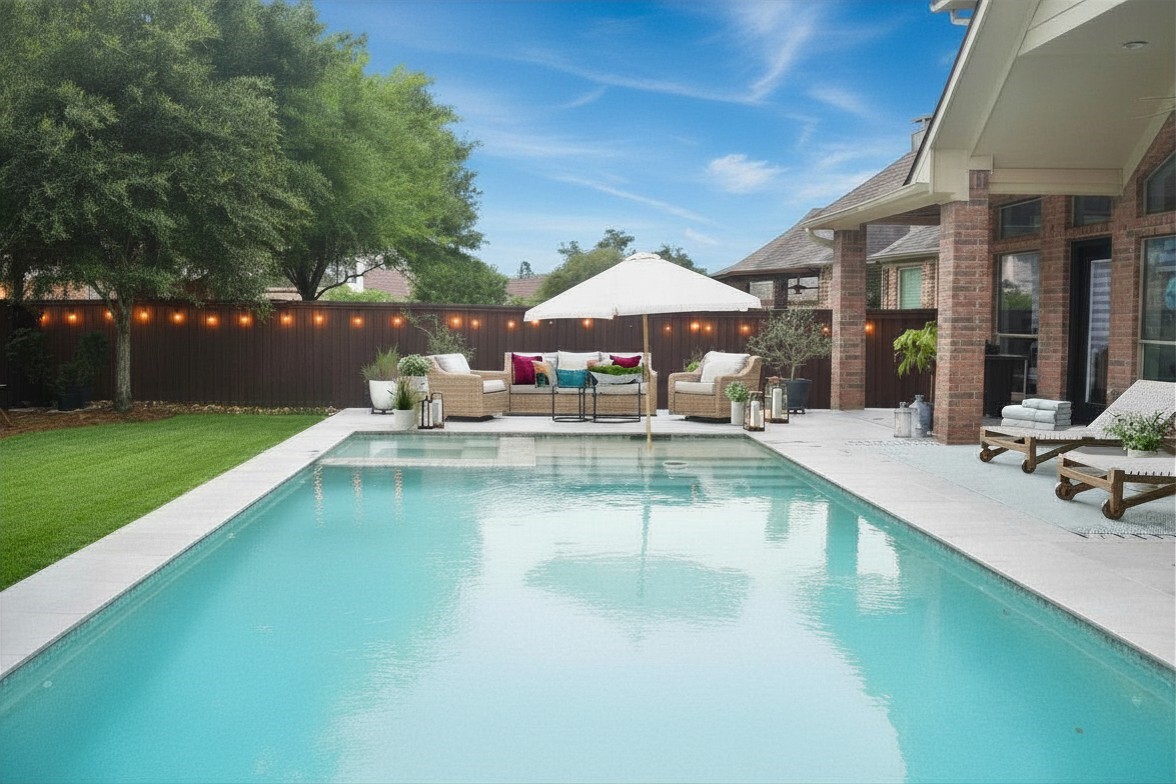 26 Winhall Place The Woodlands, TX 77354 - Photo 7 of 8 Stunning views with seamless indoor-outdoor entertaining area. *digitally enhanced