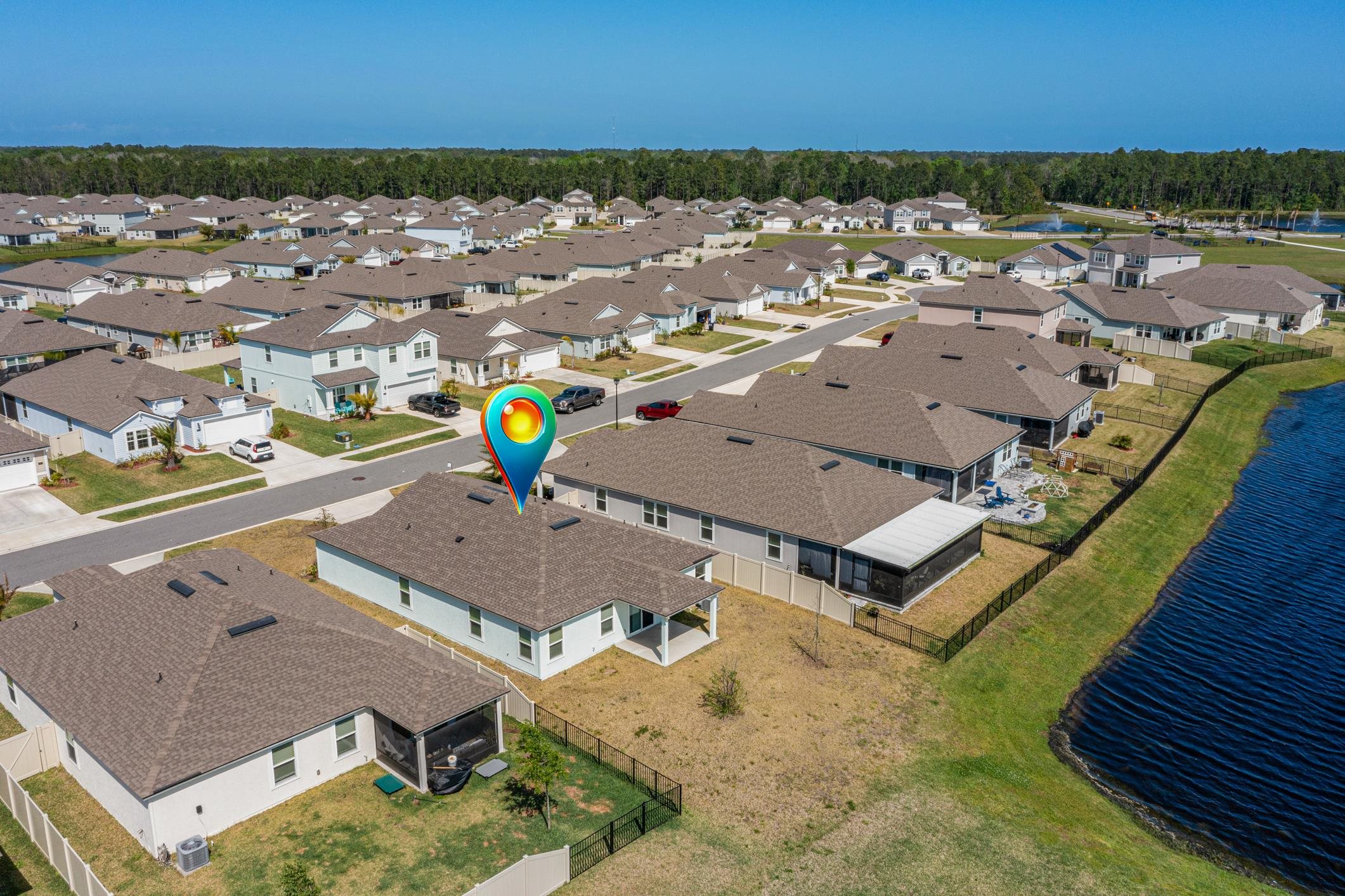 42 Huesca Court St. Augustine, FL 32084 - Photo 47 of 70 an aerial view of a house with a swimming pool