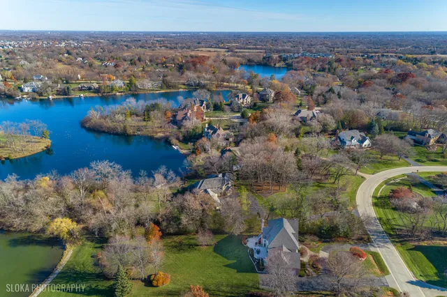 an aerial view of multiple house