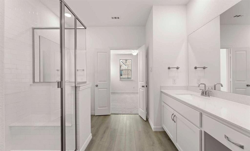 633 Blue Rdg Drive Mansfield, TX 76063 - Photo 12 of 17 a bathroom with a sink and a mirror