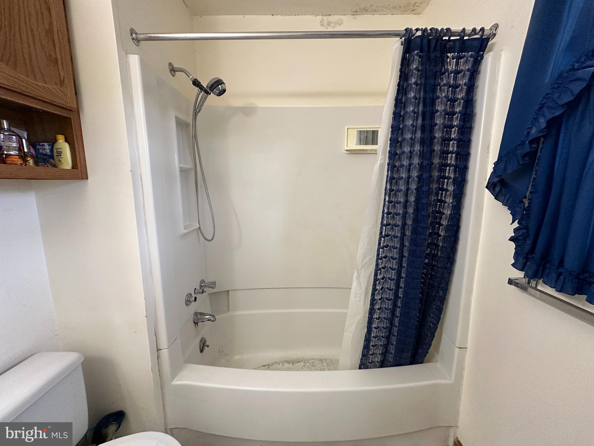 12103 Itnyre Road Smithsburg, MD 21783 - Photo 55 of 84 a bathroom with a shower curtain and a toilet