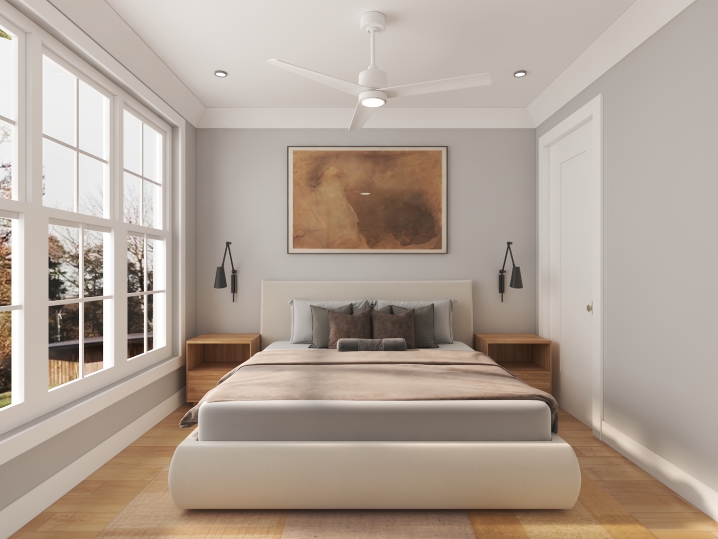 3614 North Marshfield Avenue Chicago, IL 60613 - Photo 16 of 30 a bedroom with a large bed and a large window