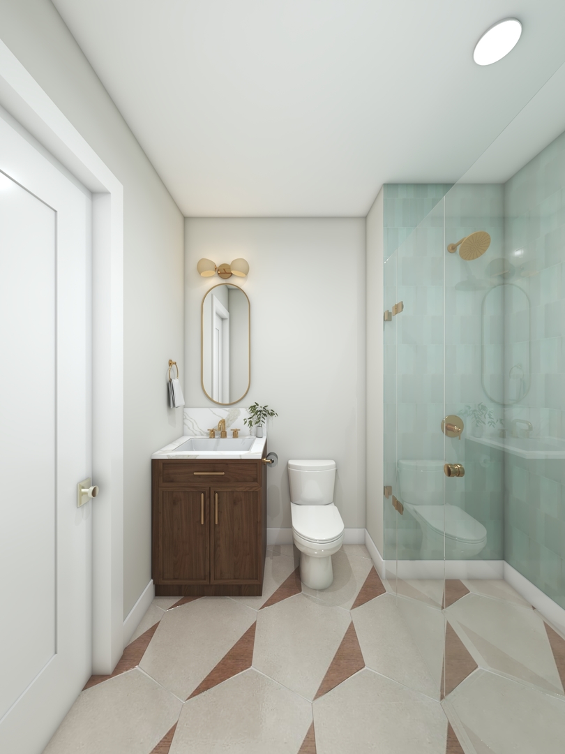 3614 North Marshfield Avenue Chicago, IL 60613 - Photo 17 of 30 a spacious bathroom with a sink a toilet and shower