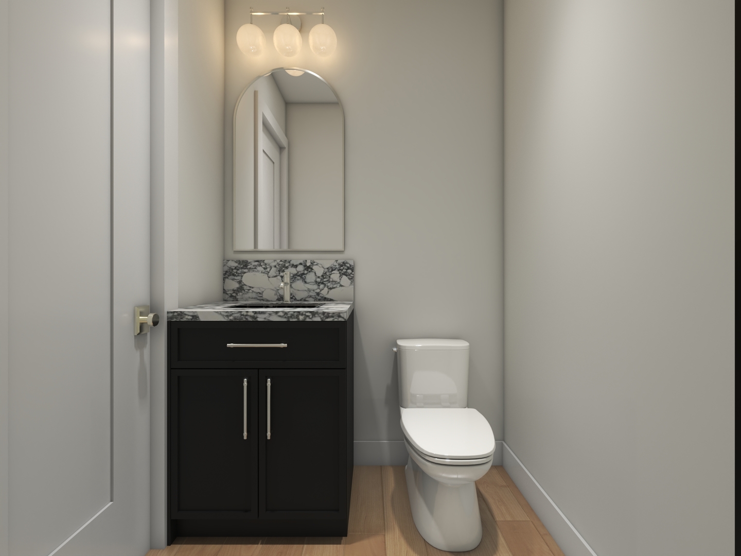 3614 North Marshfield Avenue Chicago, IL 60613 - Photo 6 of 30 a bathroom with a toilet sink and mirror