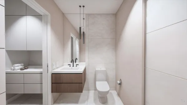 a bathroom with a sink toilet and tub