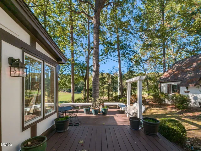 a view of a brick building with many windows