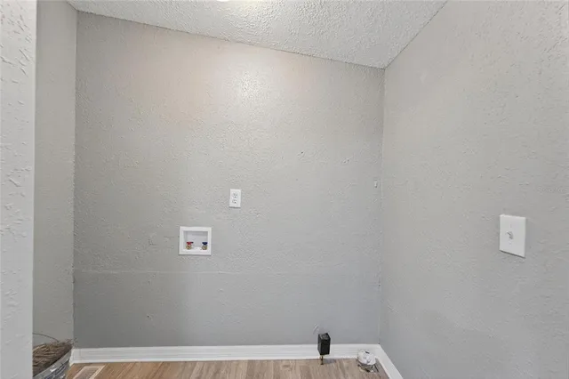 a view of a bathtub in a bathroom