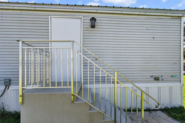 a view of a balcony with an outdoor space