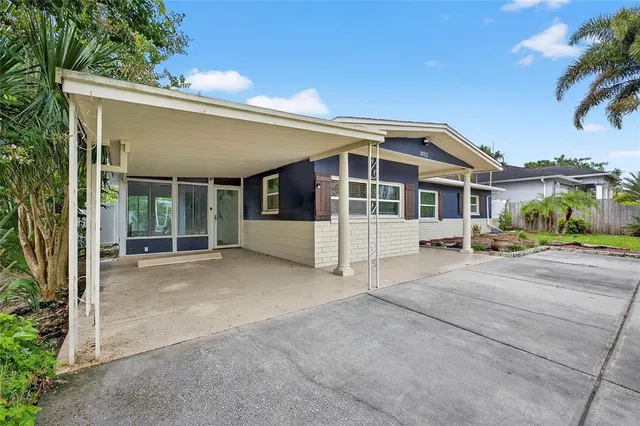 a view of a house with a outdoor space