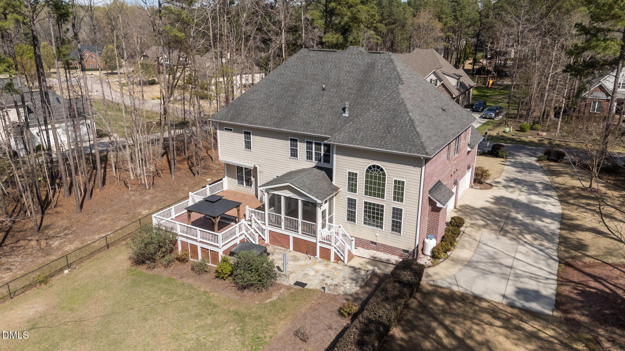 1405 Wakefield Farm Road Zebulon, NC 27597 - Photo 16 of 64 an aerial view of a house with a yard