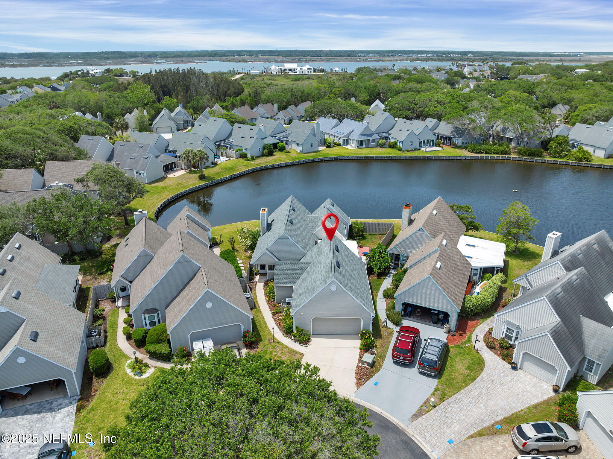 107 Hammock Circle St. Augustine, FL 32084 - Photo 57 of 76 an aerial view of a city with a lake view