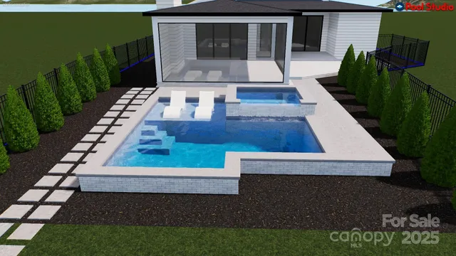 a view of a house with backyard