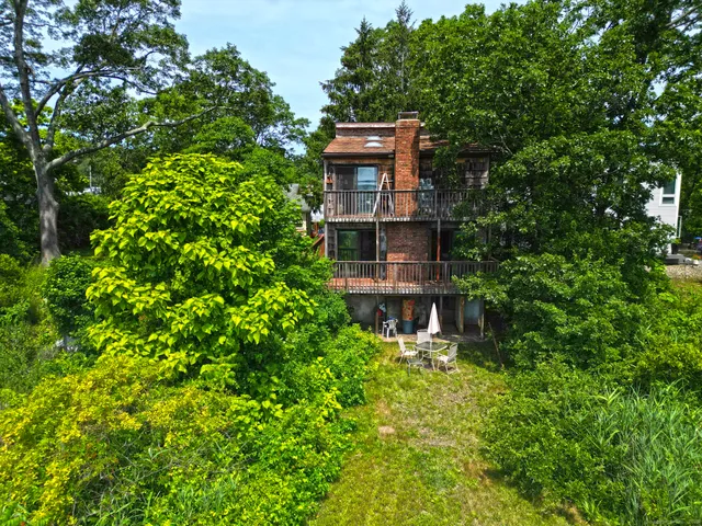 a view of a wooden bridge