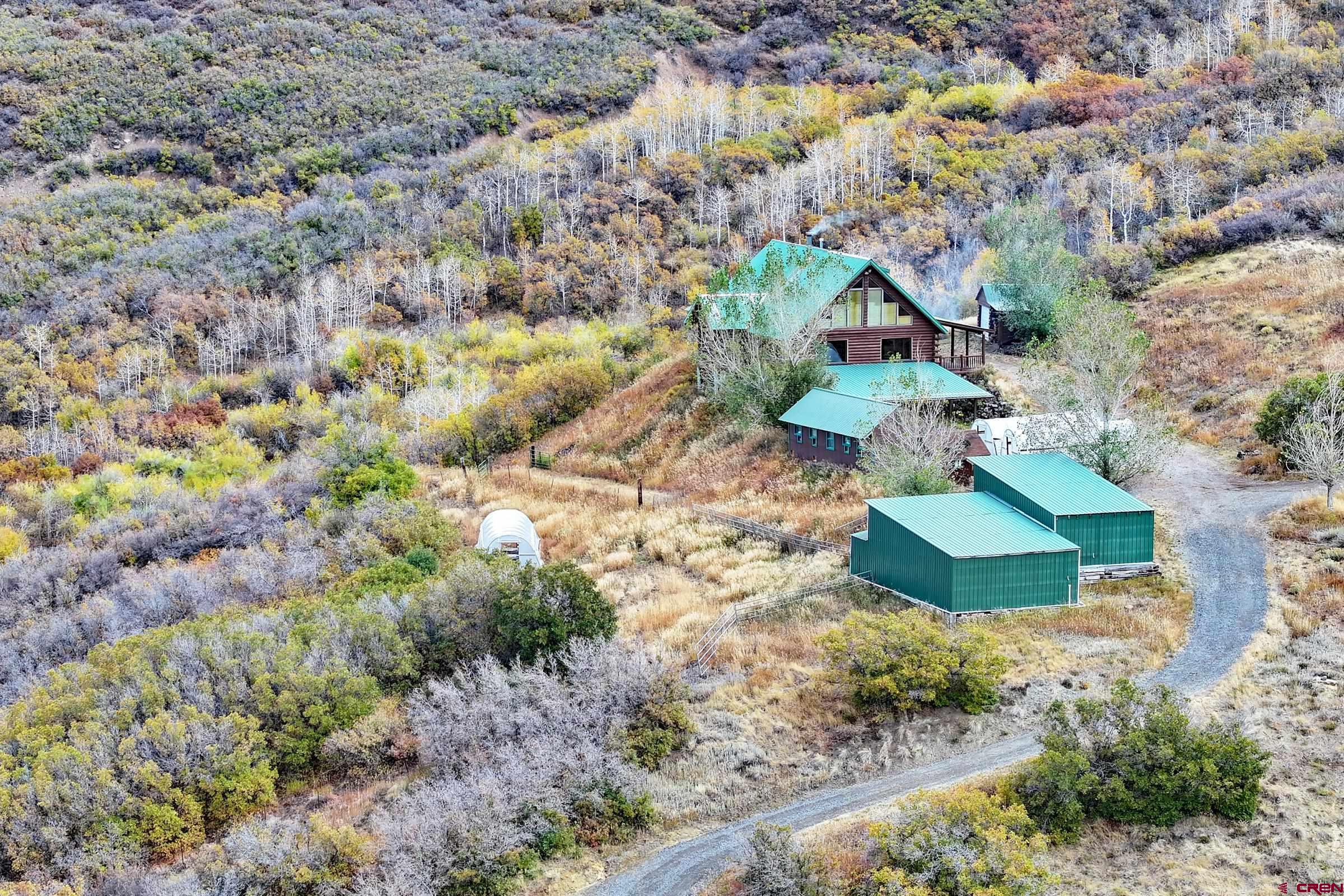 10822 60 75/100 Road Collbran, CO 81624 - Photo 36 of 45 a aerial view of a house with a yard and large tree