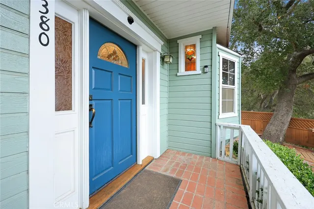 a view of front door of house