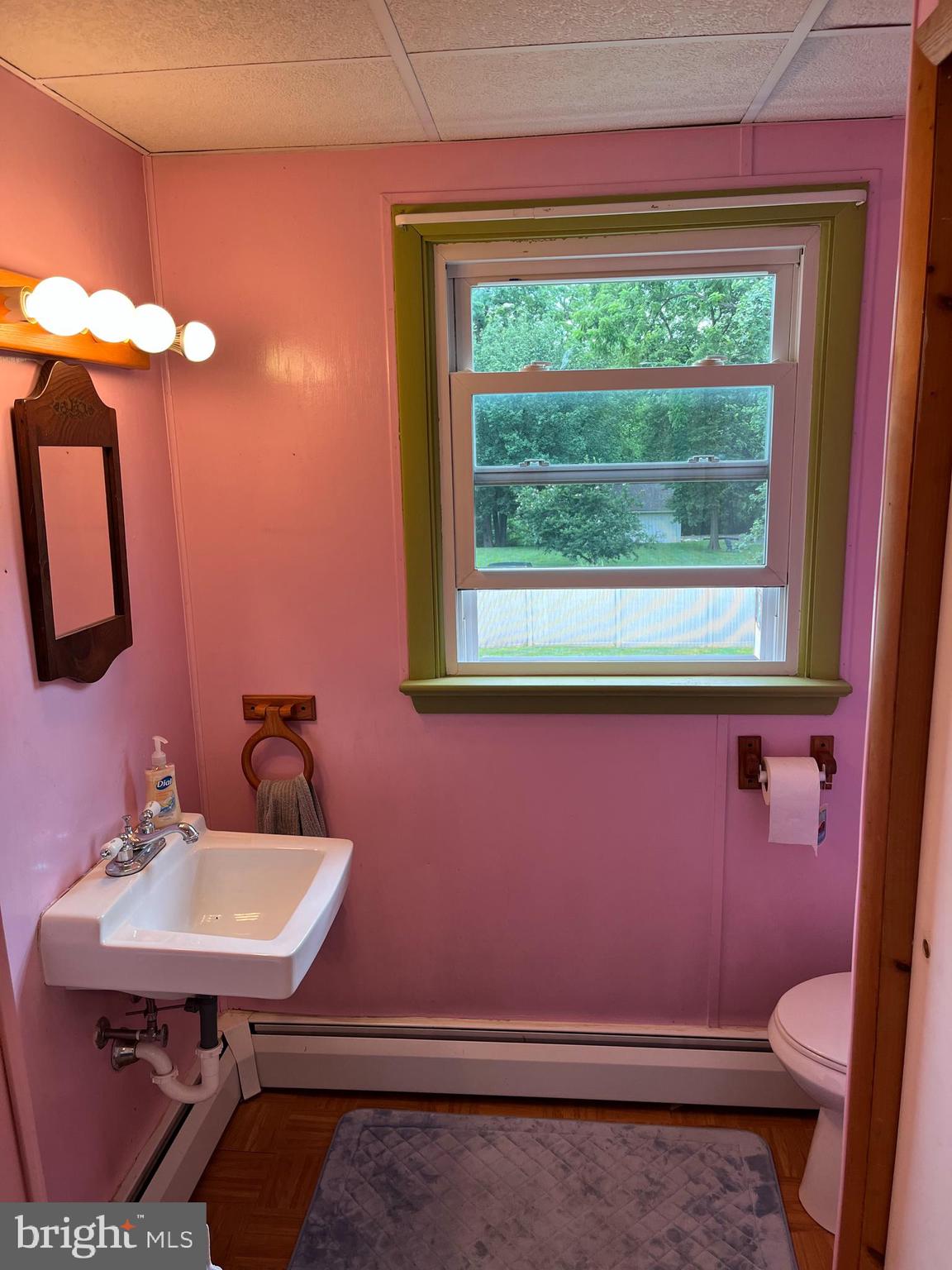 393 Mountain View Road Reading, PA 19607 - Photo 16 of 21 a bathroom with a sink a toilet and a mirror