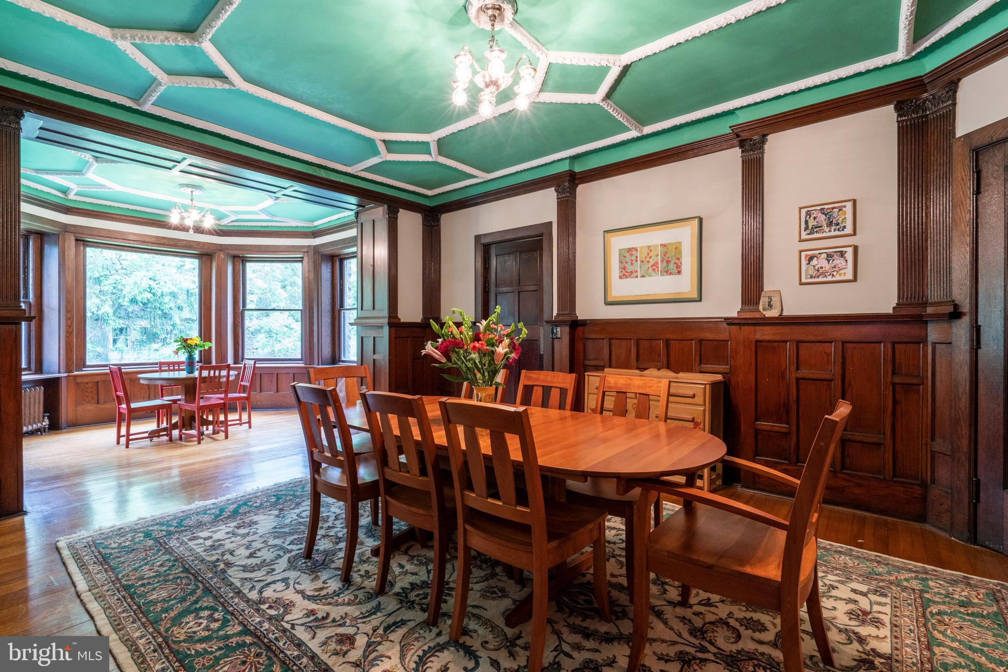 232 Pelham Road Philadelphia, PA 19119 - Photo 12 of 44 note strapwork ceiling