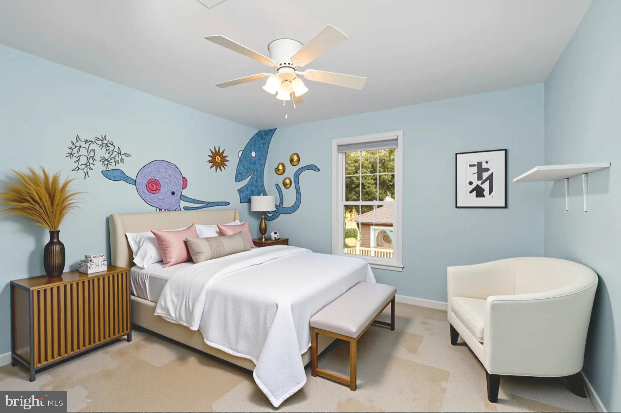 5428 Ridge Road Spotsylvania, VA 22551 - Photo 23 of 63 Whimsical bedroom with playful wall art.