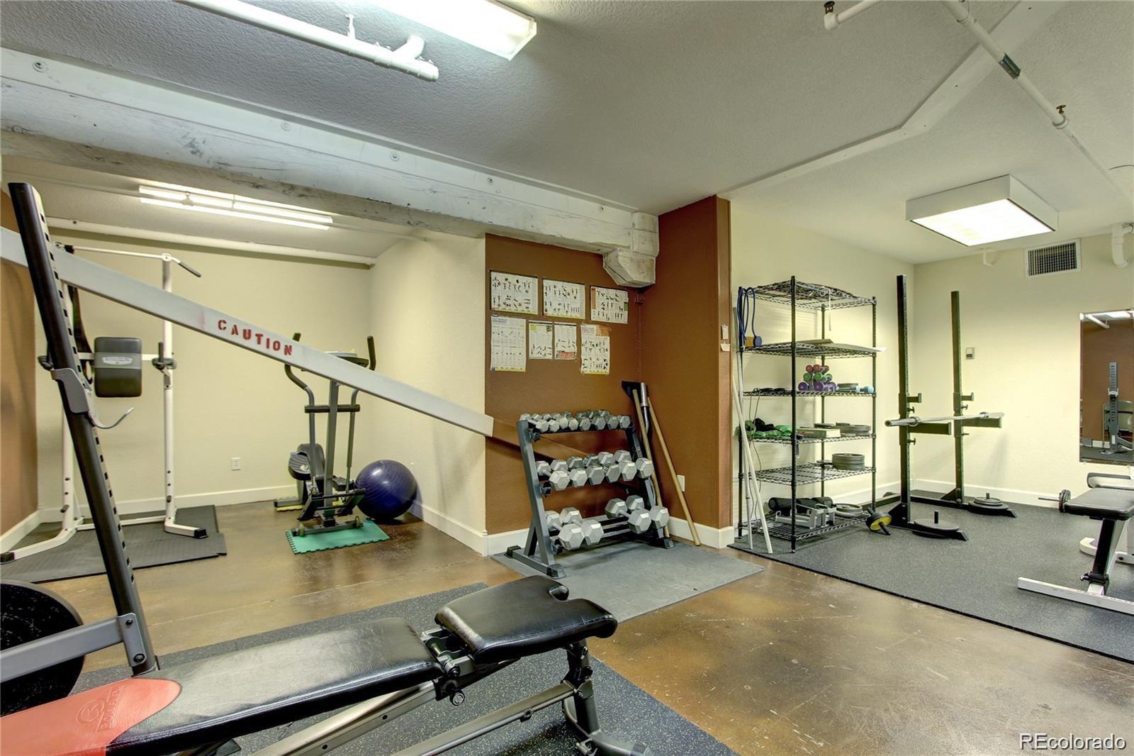 2560 Blake Street, Unit 203 Denver, CO 80205 - Photo 23 of 23 a view of a room with gym equipment